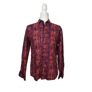 Visconti Uomo Colorful Striped Button Down Shirt Mens Size Small